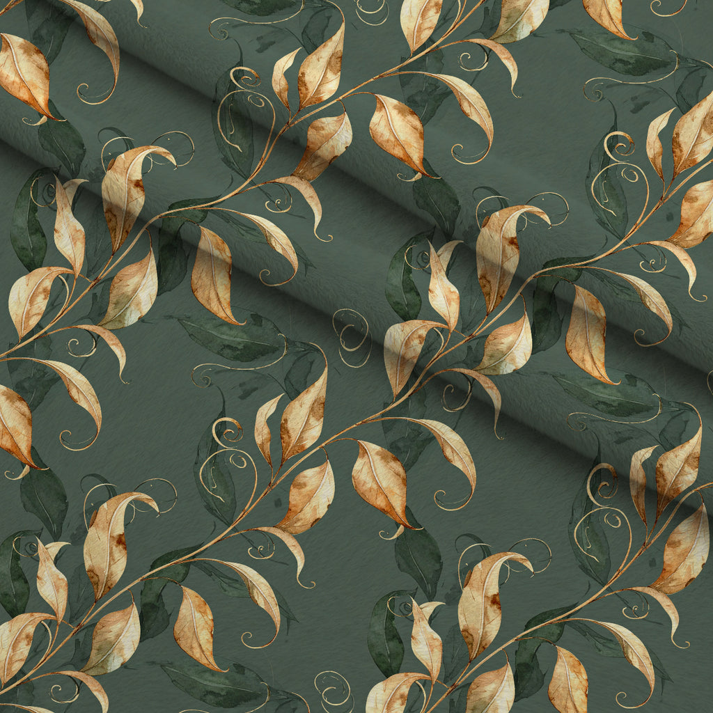 Gilded Evergreen Hearth Pattern 13 Minky Fabric — plush minky folded close-up preview (mv-minky-v1:lying)
