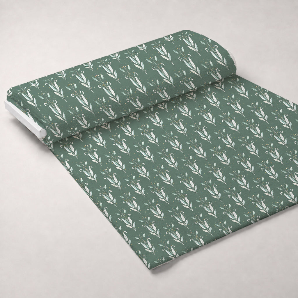 Gilded Evergreen Hearth Pattern 16 Minky Fabric — plush minky unrolled bolt preview (mv-minky-v1:bolt)