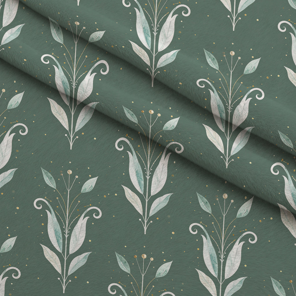 Gilded Evergreen Hearth Pattern 16 Minky Fabric — plush minky folded close-up preview (mv-minky-v1:lying)