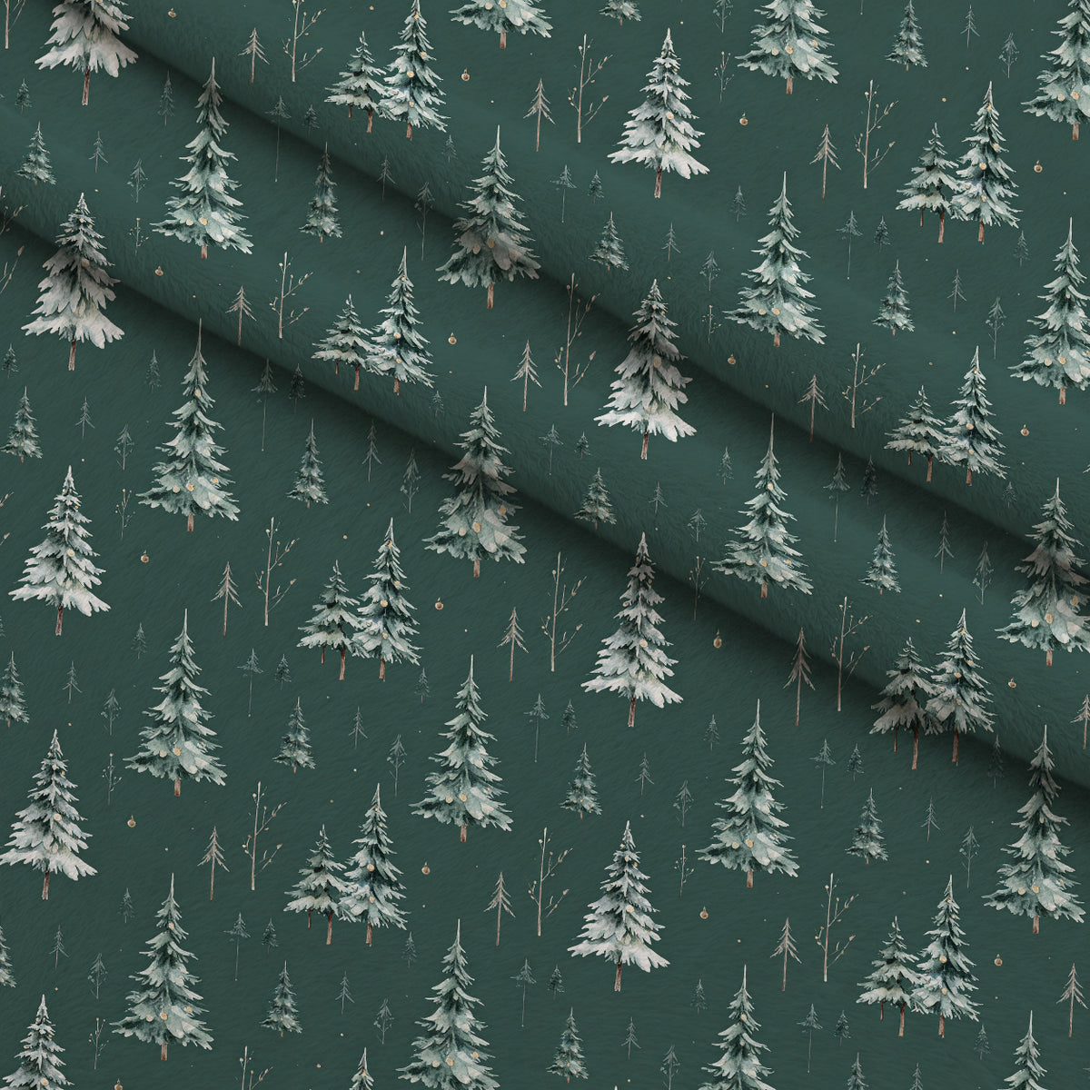 Gilded Evergreen Hearth Pattern 17 Minky Fabric — plush minky folded close-up preview (mv-minky-v1:lying)