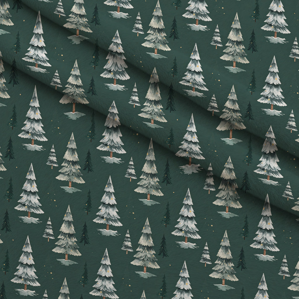 Gilded Evergreen Hearth Pattern 18 Minky Fabric — plush minky folded close-up preview (mv-minky-v1:lying)