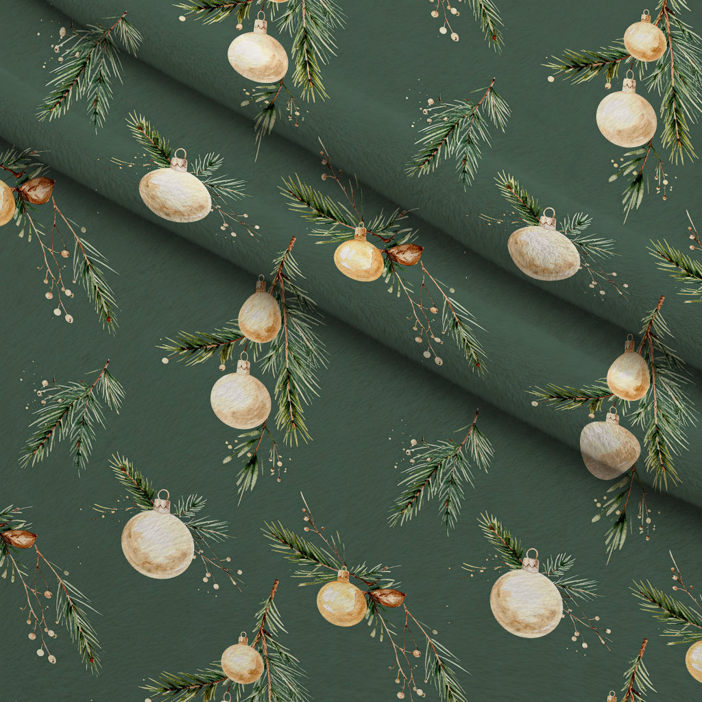 Gilded Evergreen Hearth Pattern 19 Minky Fabric — plush minky folded close-up preview (mv-minky-v1:lying)