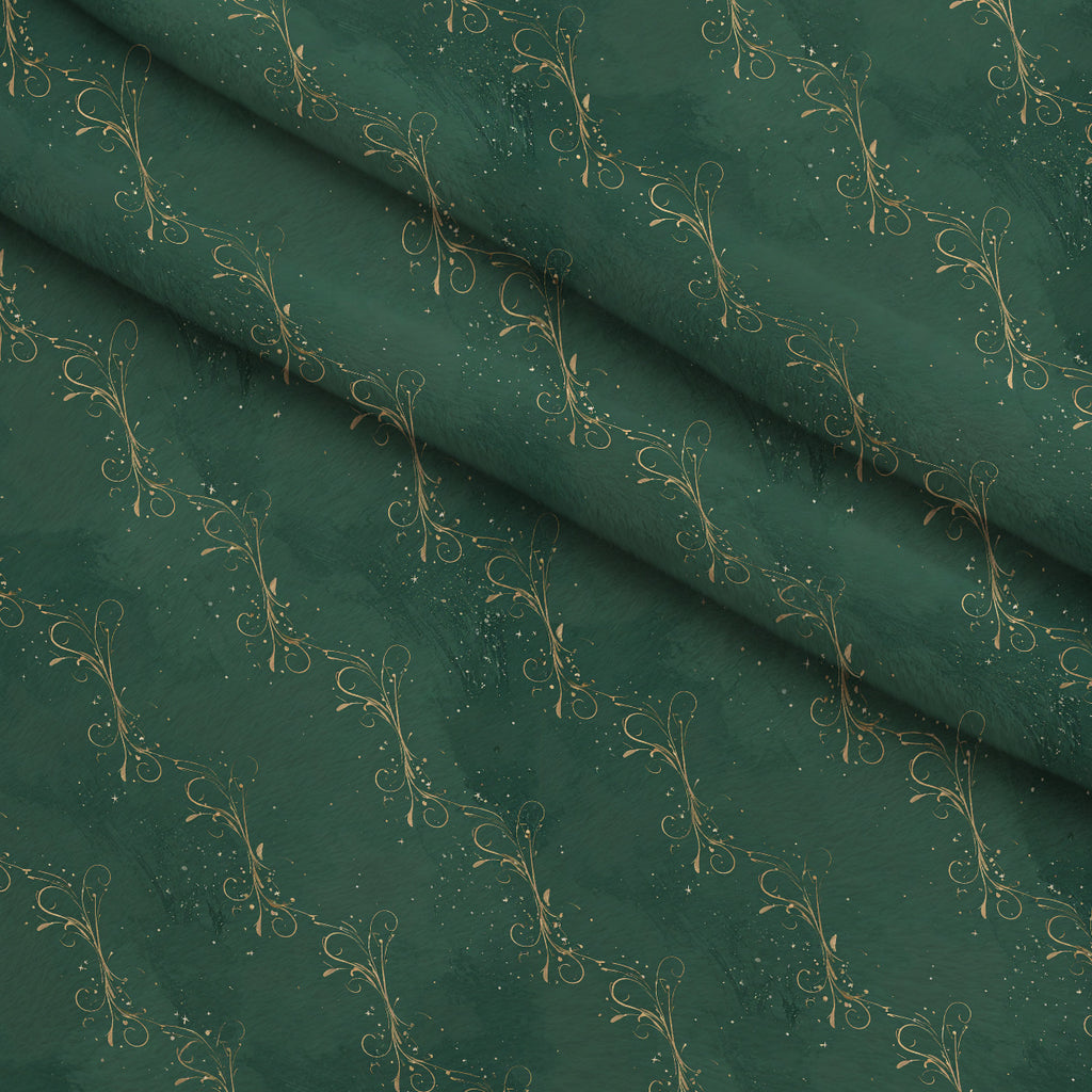 Gilded Evergreen Hearth Pattern 21 Minky Fabric — plush minky folded close-up preview (mv-minky-v1:lying)