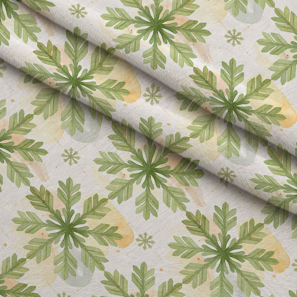 Gilded Evergreen Hearth Pattern 22 Minky Fabric — plush minky folded close-up preview (mv-minky-v1:lying)