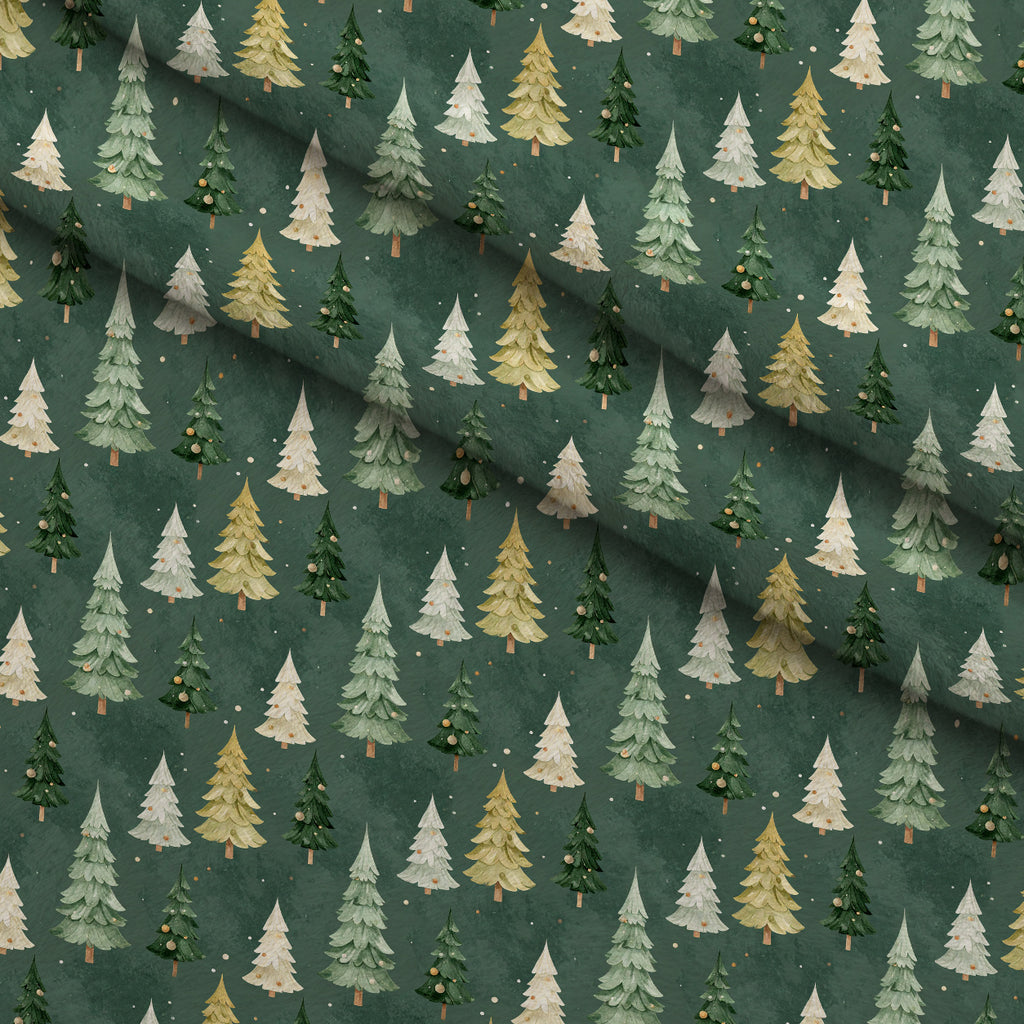 Gilded Evergreen Hearth Pattern 24 Minky Fabric — plush minky folded close-up preview (mv-minky-v1:lying)