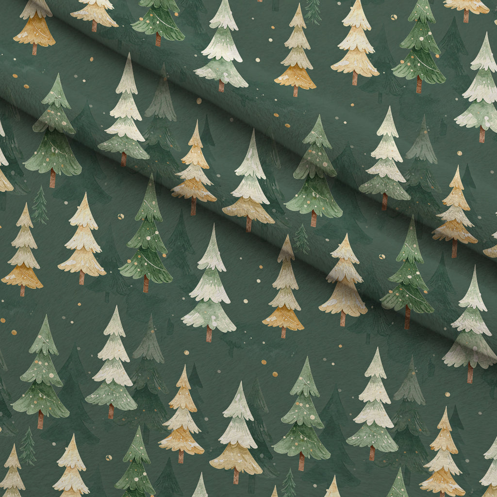 Gilded Evergreen Hearth Pattern 25 Minky Fabric — plush minky folded close-up preview (mv-minky-v1:lying)