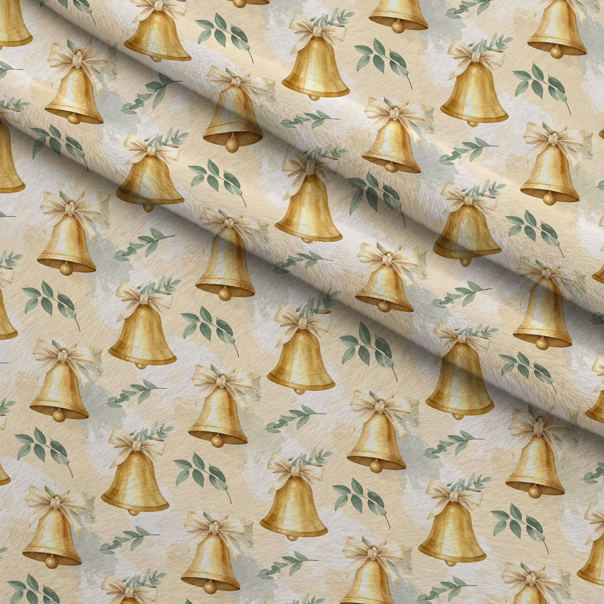 Gilded Evergreen Hearth Pattern 26 Minky Fabric — plush minky folded close-up preview (mv-minky-v1:lying)