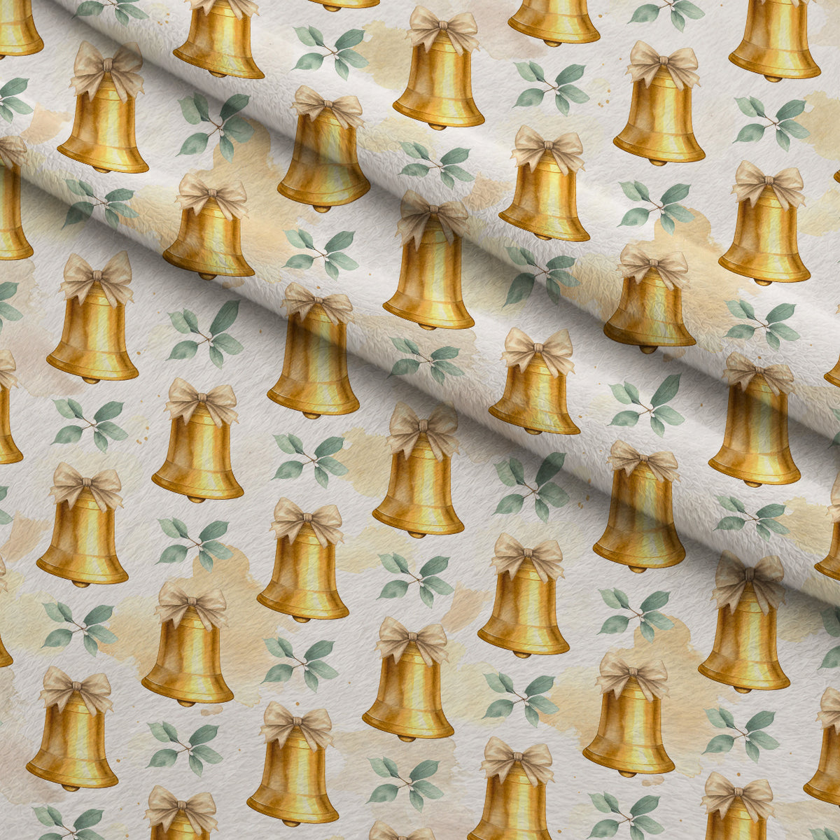 Gilded Evergreen Hearth Pattern 27 Minky Fabric — plush minky folded close-up preview (mv-minky-v1:lying)