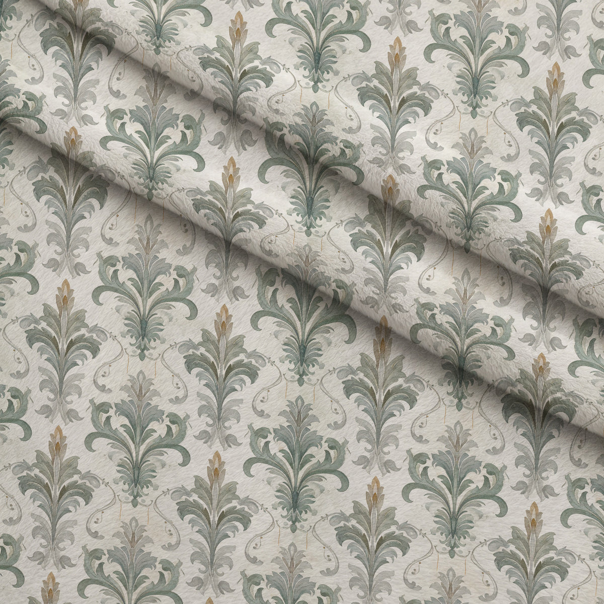Gilded Evergreen Hearth Pattern 3 Minky Fabric — plush minky folded close-up preview (mv-minky-v1:lying)
