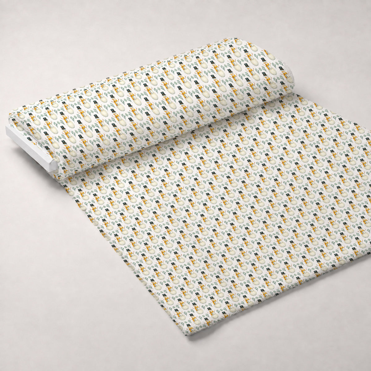 Gilded Evergreen Hearth Pattern 5 Minky Fabric — plush minky unrolled bolt preview (mv-minky-v1:bolt)