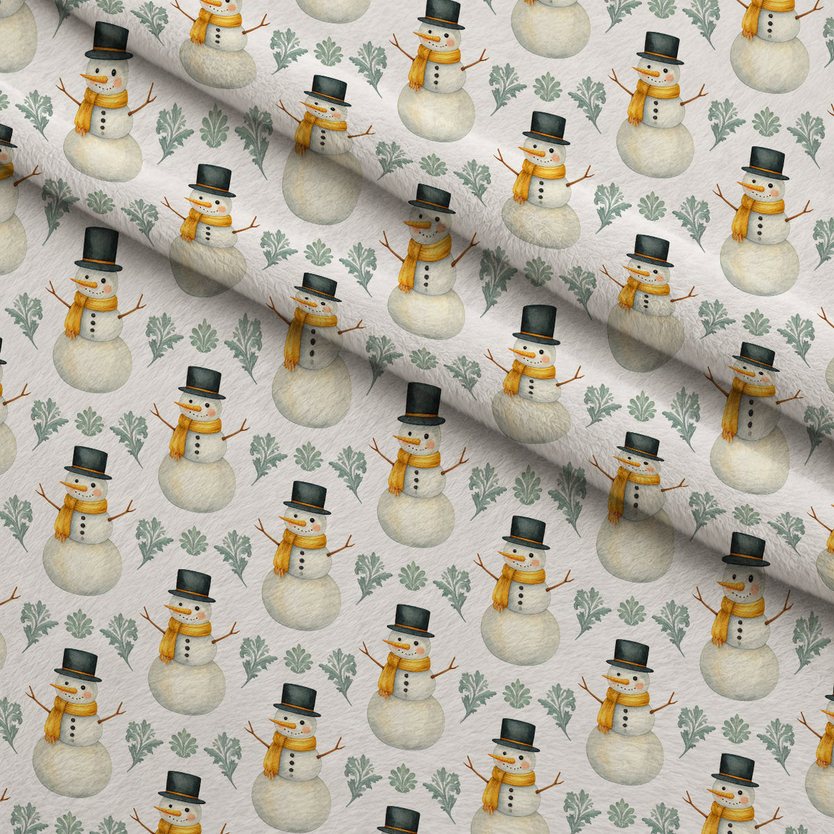 Gilded Evergreen Hearth Pattern 5 Minky Fabric — plush minky folded close-up preview (mv-minky-v1:lying)