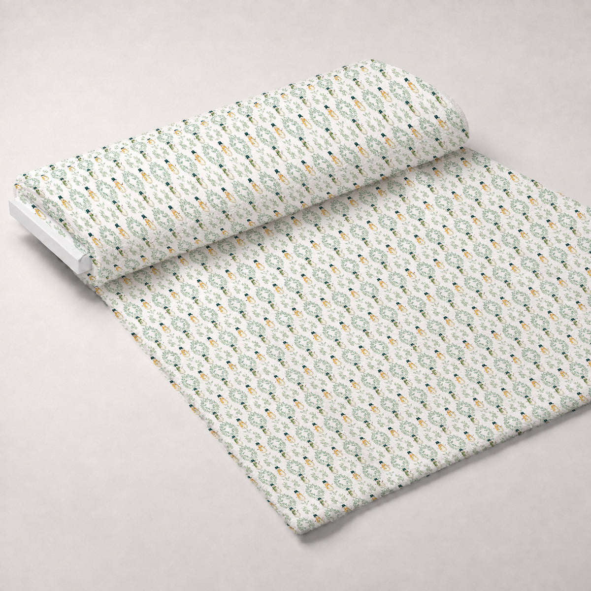 Gilded Evergreen Hearth Pattern 6 Minky Fabric — plush minky unrolled bolt preview (mv-minky-v1:bolt)