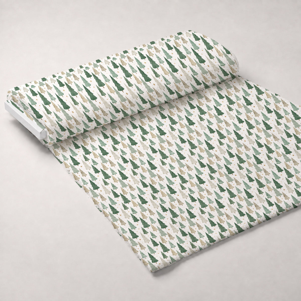 Gilded Evergreen Hearth Pattern 7 Minky Fabric — plush minky unrolled bolt preview (mv-minky-v1:bolt)