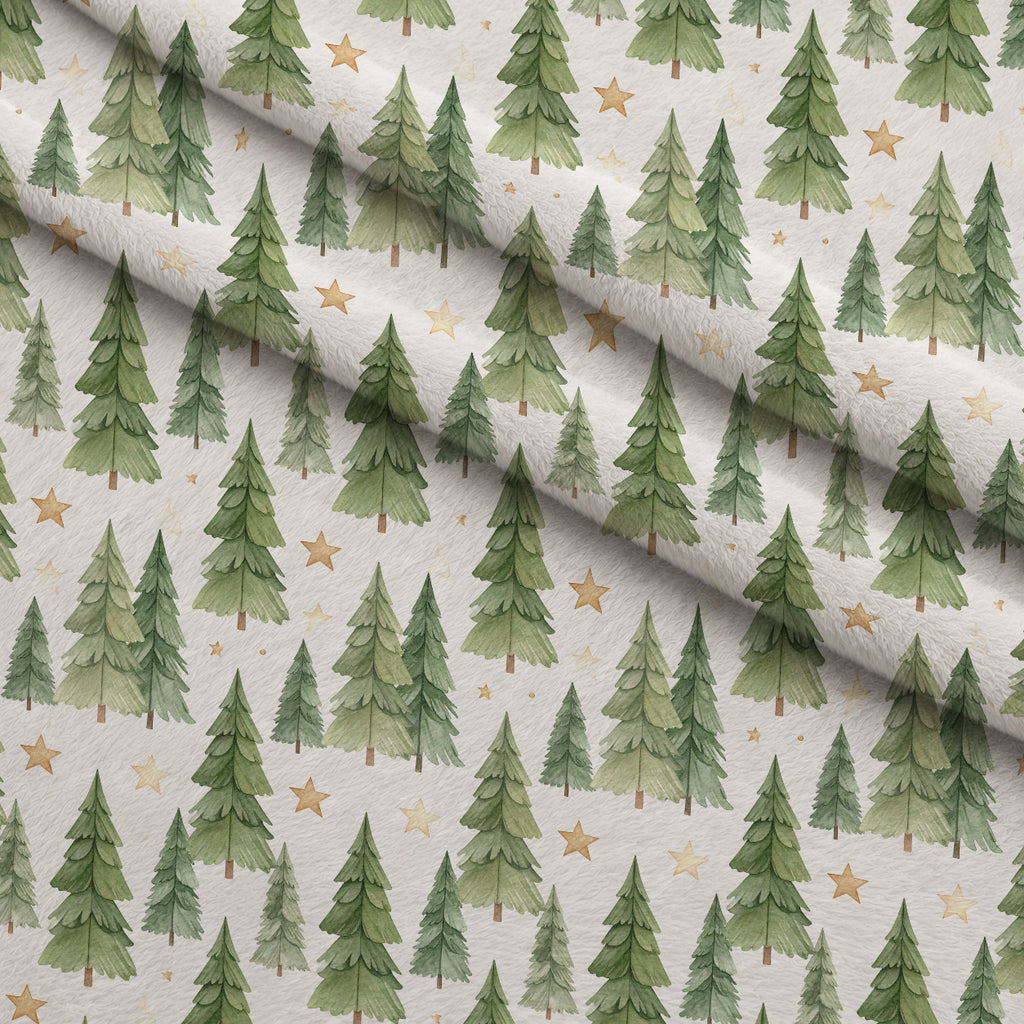 Gilded Evergreen Hearth Pattern 8 Minky Fabric — plush minky folded close-up preview (mv-minky-v1:lying)