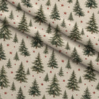 Gilded Evergreen Holiday Pattern 5 Minky Fabric — plush minky folded close-up preview (mv-minky-v1:lying)