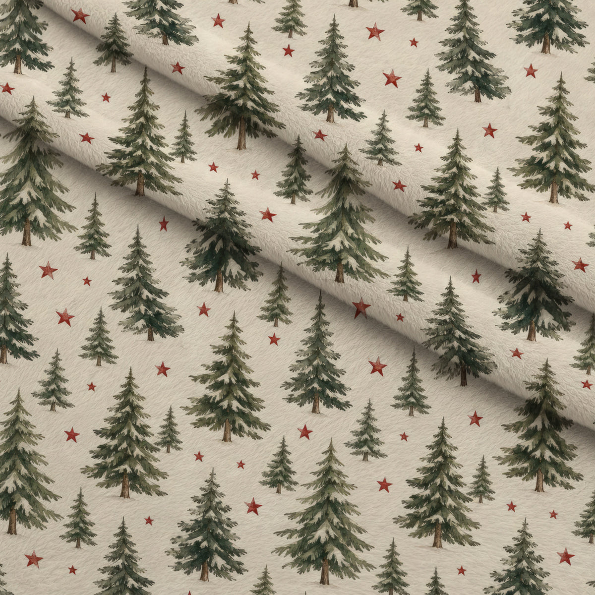 Gilded Evergreen Holiday Pattern 5 Minky Fabric — plush minky folded close-up preview (mv-minky-v1:lying)