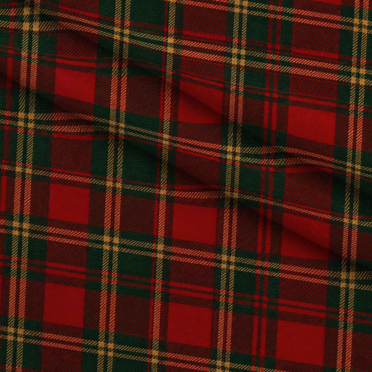 Gilded Evergreen Holiday Pattern 7 Minky Fabric — plush minky folded close-up preview (mv-minky-v1:lying)