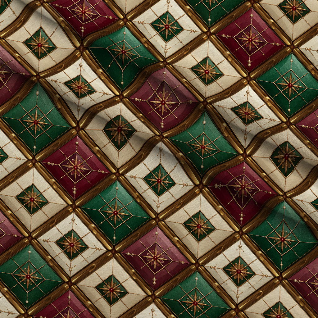 Gilded Evergreen Revelry Pattern 1 Minky Fabric — plush minky folded close-up preview (mv-minky-v1:lying)
