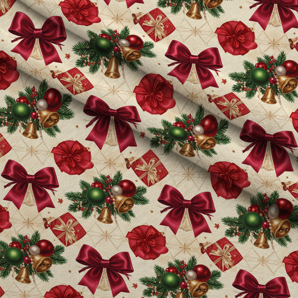 Gilded Evergreen Revelry Pattern 11 Minky Fabric — plush minky folded close-up preview (mv-minky-v1:lying)