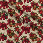 Gilded Evergreen Revelry Pattern 12 Minky Fabric — plush minky folded close-up preview (mv-minky-v1:lying)