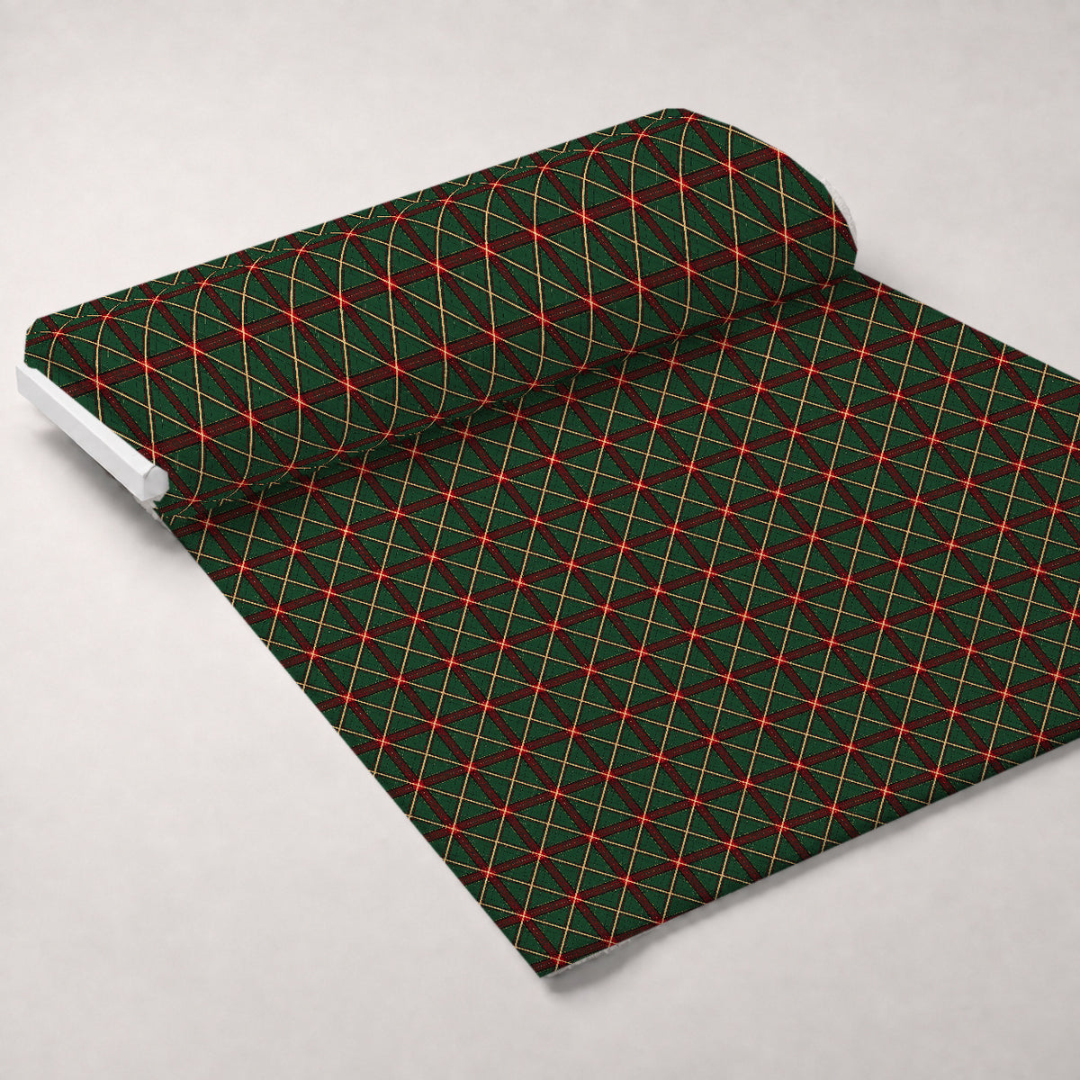 Gilded Evergreen Revelry Pattern 14 Minky Fabric — plush minky unrolled bolt preview (mv-minky-v1:bolt)