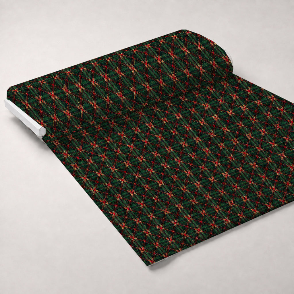 Gilded Evergreen Revelry Pattern 15 Minky Fabric — plush minky unrolled bolt preview (mv-minky-v1:bolt)