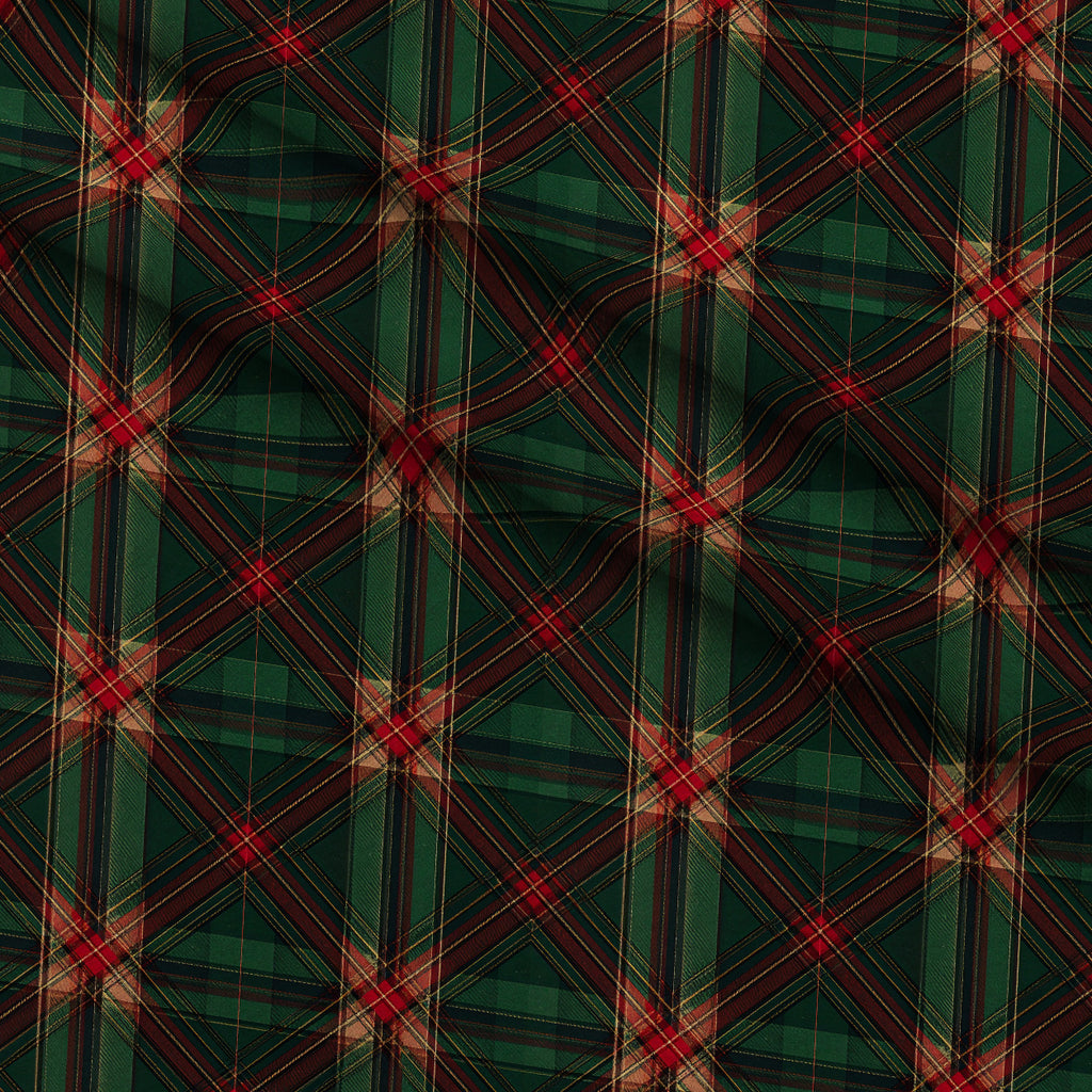 Gilded Evergreen Revelry Pattern 15 Minky Fabric — plush minky folded close-up preview (mv-minky-v1:lying)