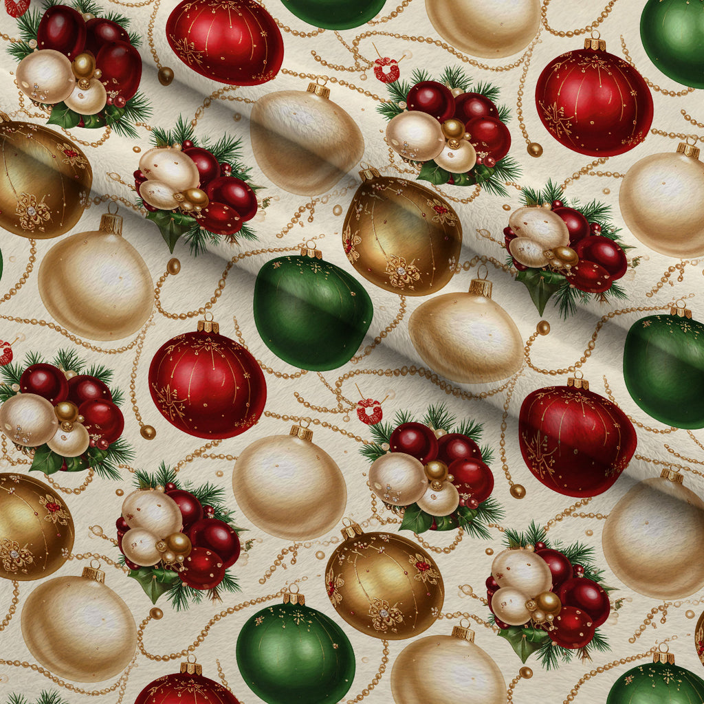 Gilded Evergreen Revelry Pattern 16 Minky Fabric — plush minky folded close-up preview (mv-minky-v1:lying)