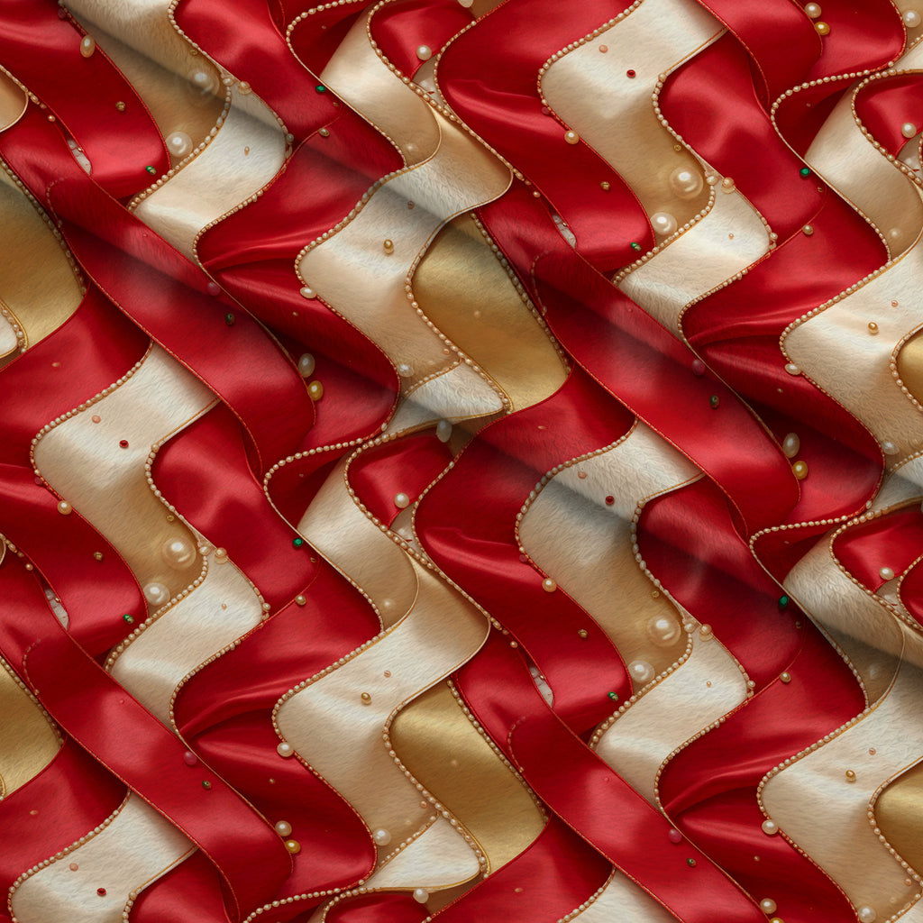 Gilded Evergreen Revelry Pattern 18 Minky Fabric — plush minky folded close-up preview (mv-minky-v1:lying)