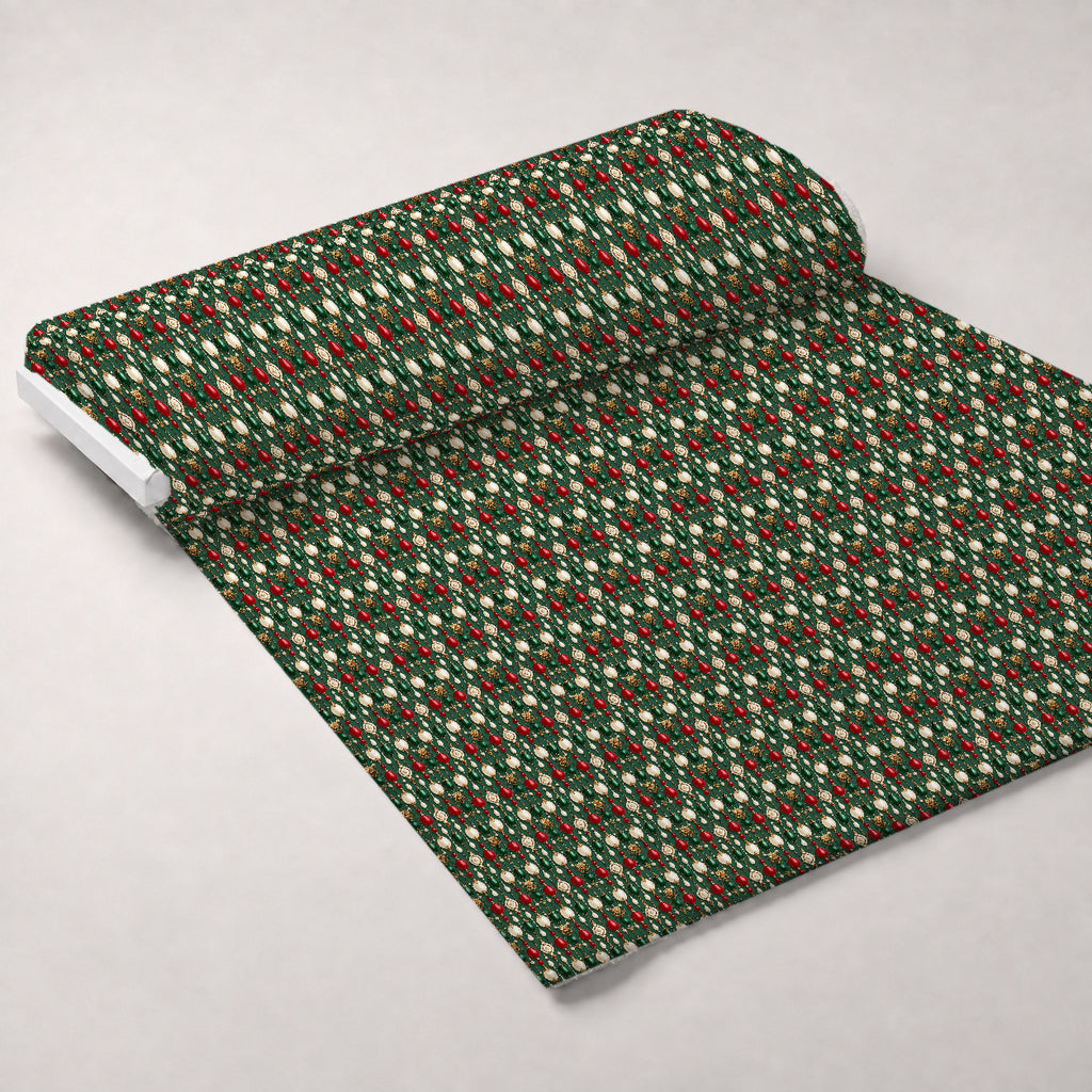 Gilded Evergreen Revelry Pattern 19 Minky Fabric — plush minky unrolled bolt preview (mv-minky-v1:bolt)