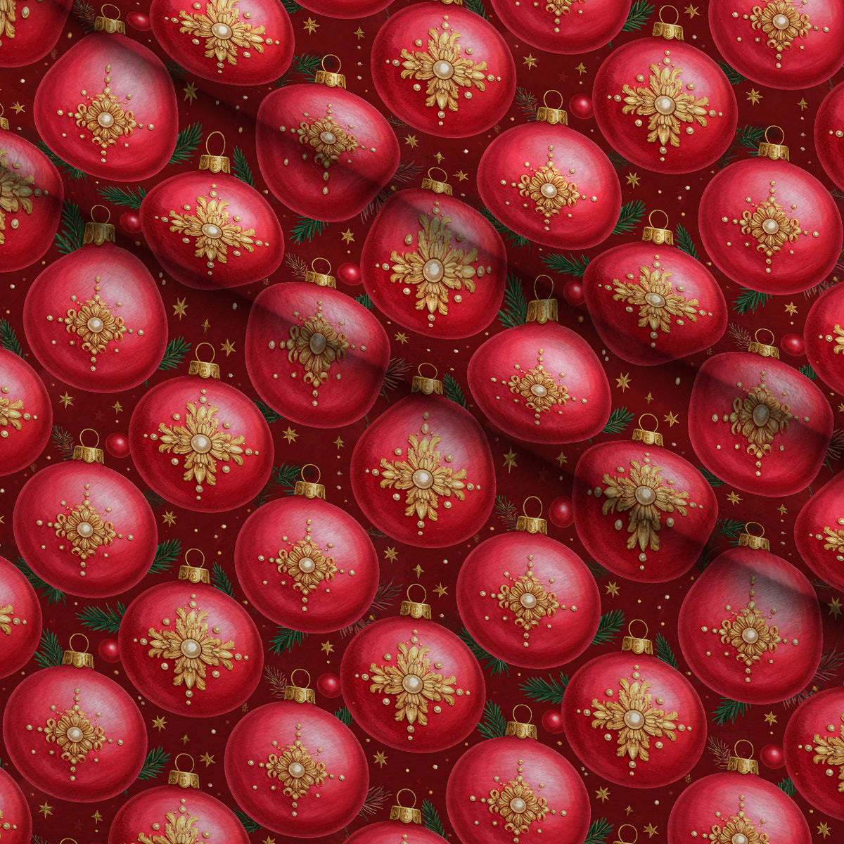 Gilded Evergreen Revelry Pattern 21 Minky Fabric — plush minky folded close-up preview (mv-minky-v1:lying)