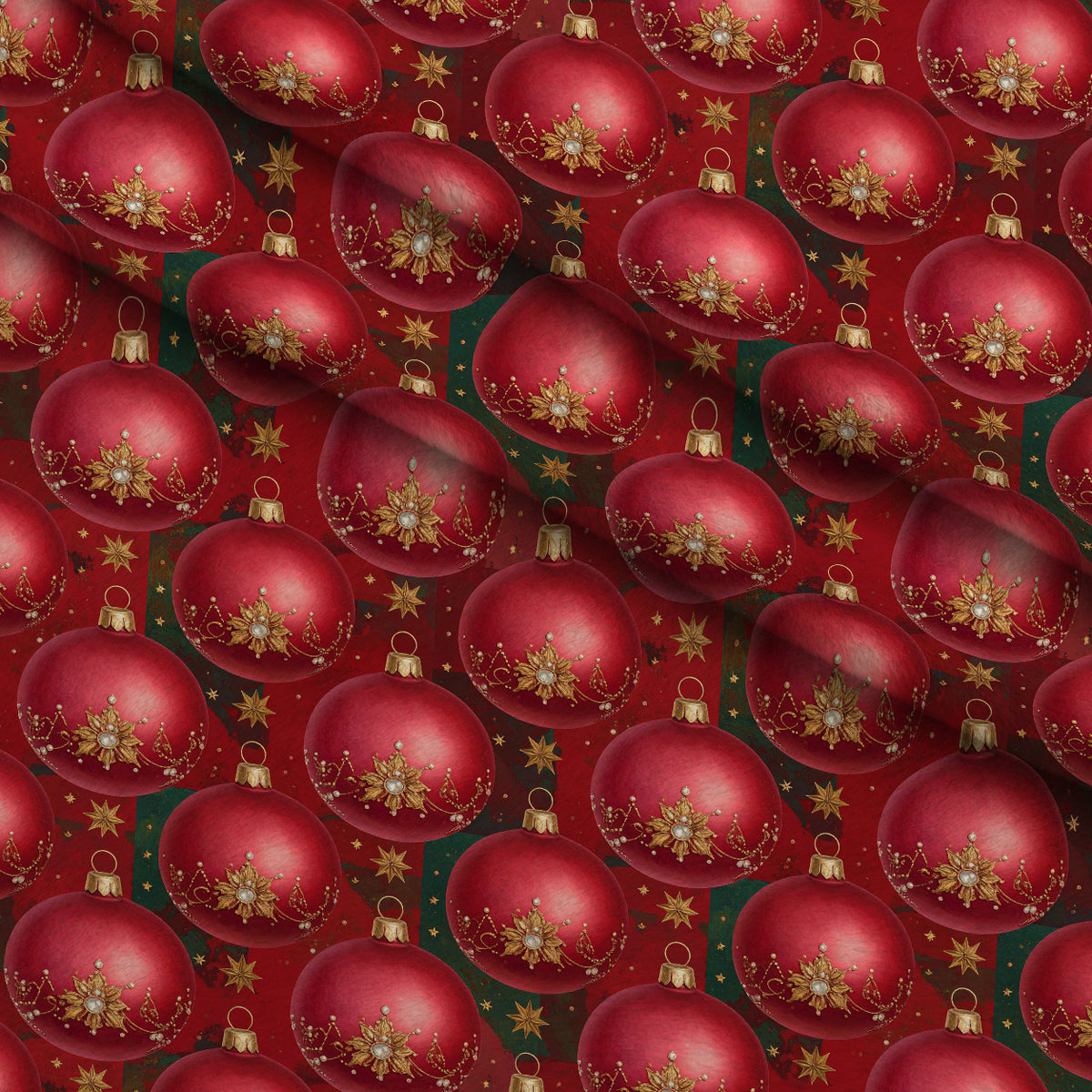 Gilded Evergreen Revelry Pattern 22 Minky Fabric — plush minky folded close-up preview (mv-minky-v1:lying)