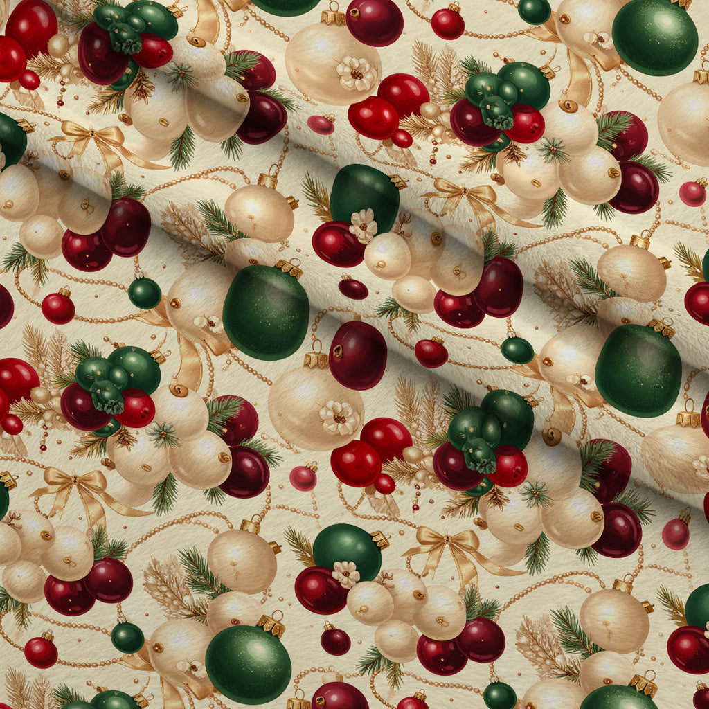 Gilded Evergreen Revelry Pattern 23 Minky Fabric — plush minky folded close-up preview (mv-minky-v1:lying)