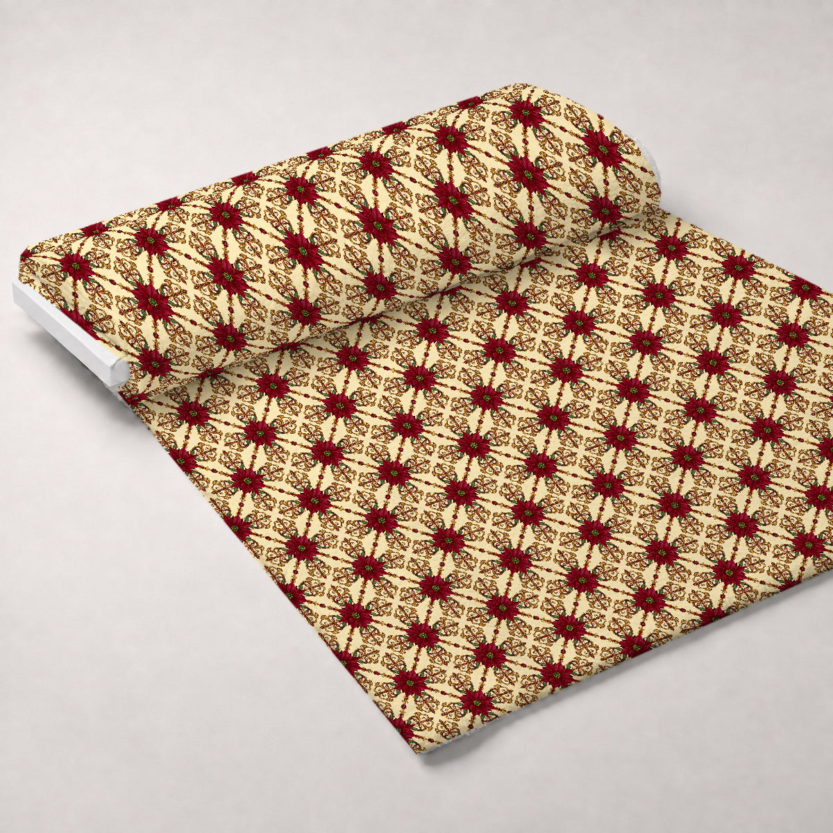 Gilded Evergreen Revelry Pattern 26 Minky Fabric — plush minky unrolled bolt preview (mv-minky-v1:bolt)