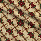 Gilded Evergreen Revelry Pattern 27 Minky Fabric — plush minky folded close-up preview (mv-minky-v1:lying)