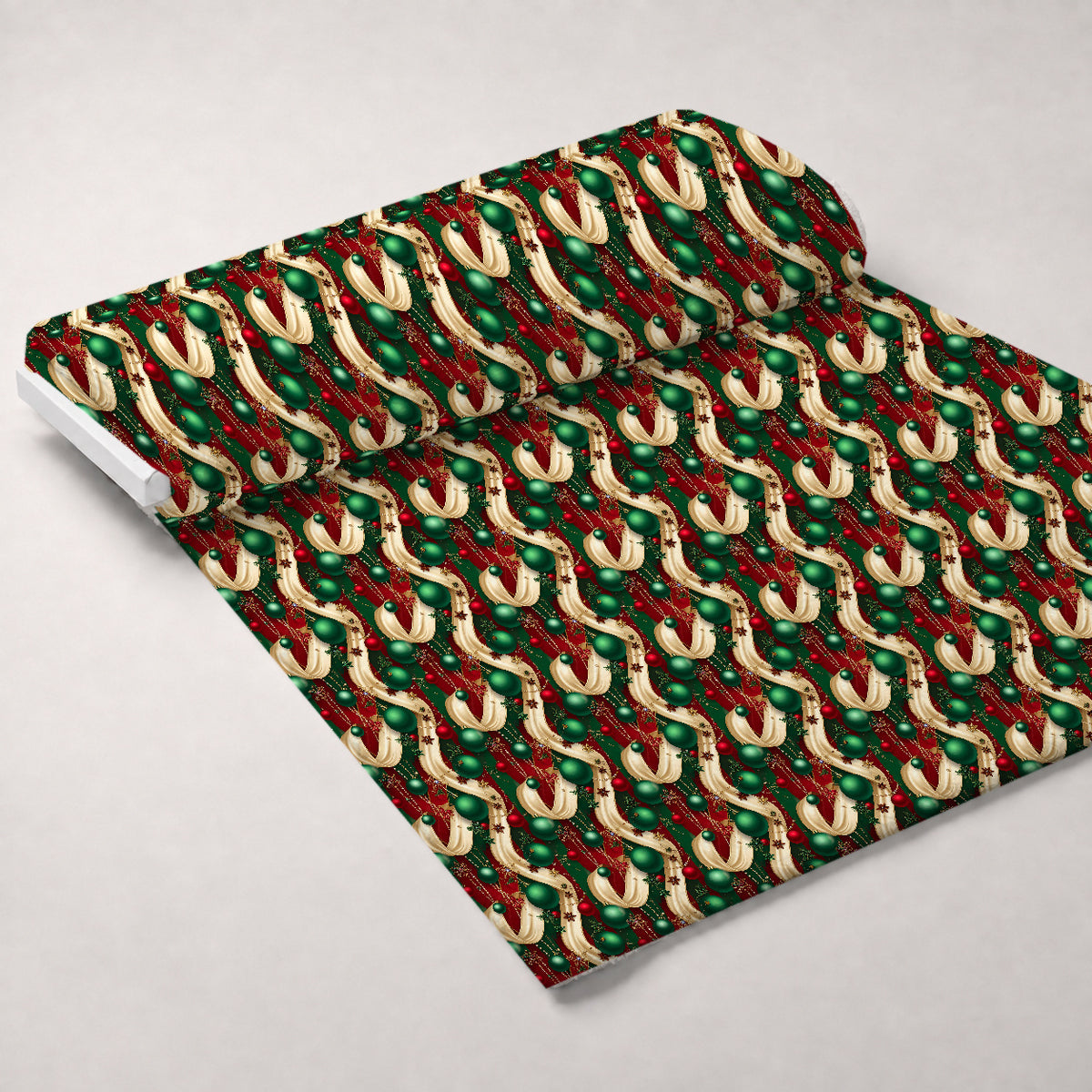 Gilded Evergreen Revelry Pattern 28 Minky Fabric — plush minky unrolled bolt preview (mv-minky-v1:bolt)