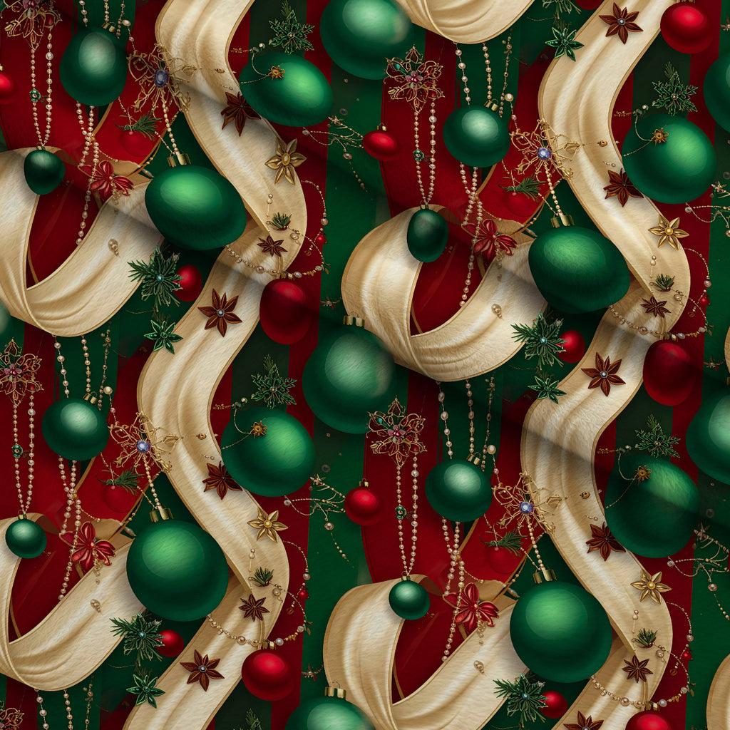 Gilded Evergreen Revelry Pattern 28 Minky Fabric — plush minky folded close-up preview (mv-minky-v1:lying)