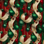 Gilded Evergreen Revelry Pattern 28 Minky Fabric — plush minky folded close-up preview (mv-minky-v1:lying)