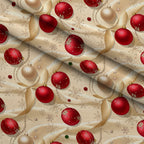 Gilded Evergreen Revelry Pattern 5 Minky Fabric — plush minky folded close-up preview (mv-minky-v1:lying)
