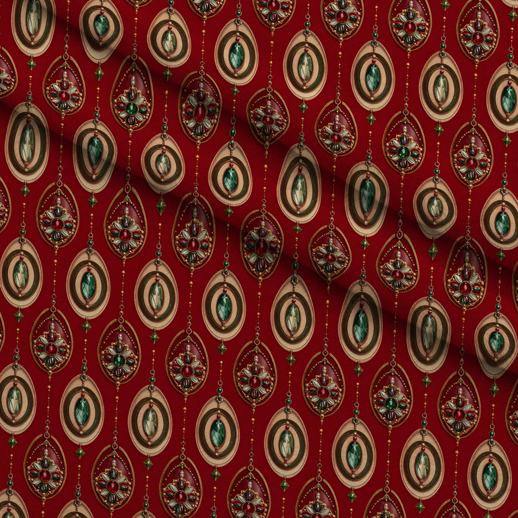 Gilded Evergreen Revelry Pattern 8 Minky Fabric — plush minky folded close-up preview (mv-minky-v1:lying)