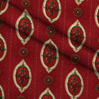 Gilded Evergreen Revelry Pattern 9 Minky Fabric — plush minky folded close-up preview (mv-minky-v1:lying)