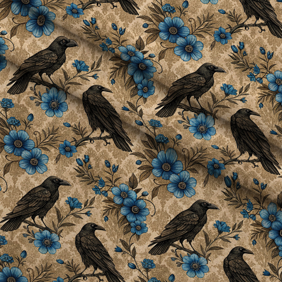 Gilded Falcons Pattern 10 Minky Fabric — plush minky folded close-up preview (mv-minky-v1:lying)