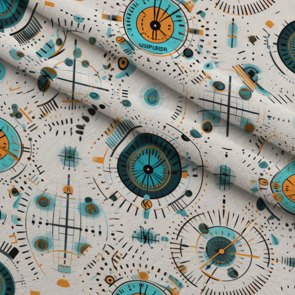 Gilded Gears Pattern 12 Minky Fabric — plush minky folded close-up preview (mv-minky-v1:lying)