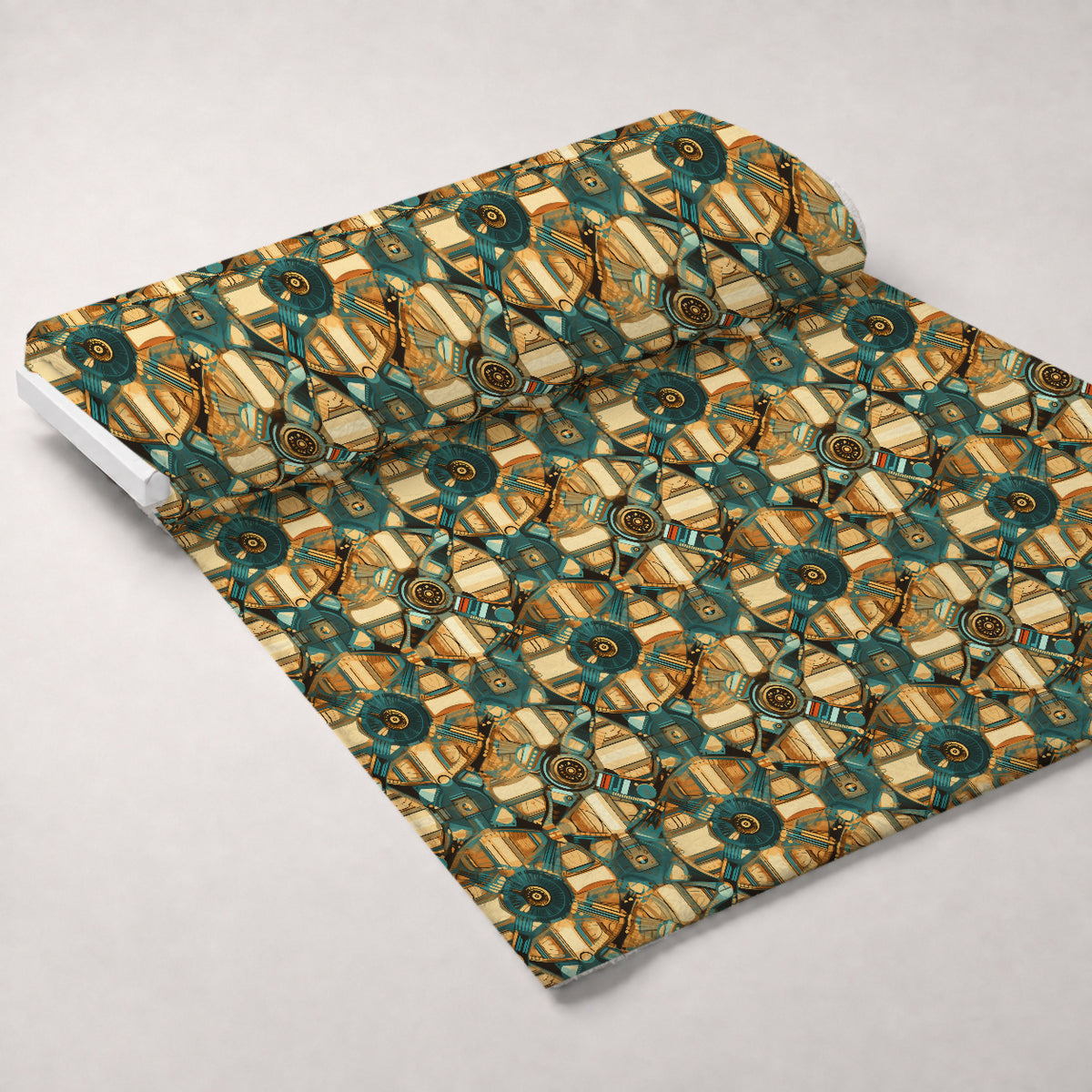 Gilded Gears Pattern 17 Minky Fabric — plush minky unrolled bolt preview (mv-minky-v1:bolt)