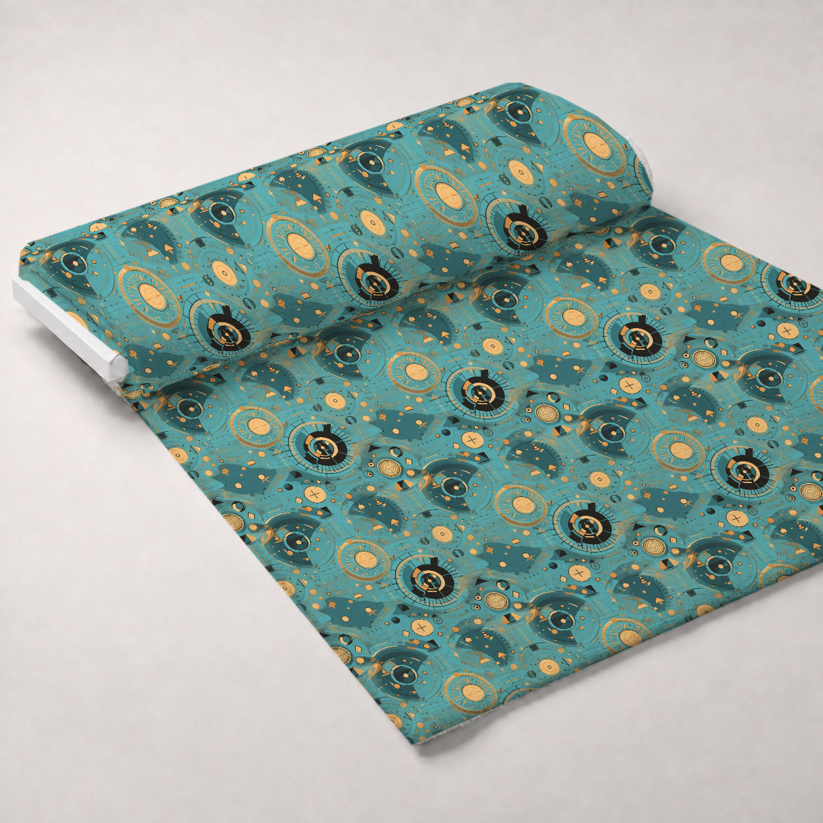 Gilded Gears Pattern 18 Minky Fabric — plush minky unrolled bolt preview (mv-minky-v1:bolt)