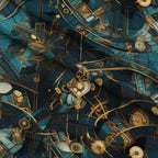 Gilded Gears Pattern 19 Minky Fabric — plush minky folded close-up preview (mv-minky-v1:lying)