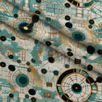 Gilded Gears Pattern 20 Minky Fabric — plush minky folded close-up preview (mv-minky-v1:lying)