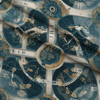Gilded Gears Pattern 21 Minky Fabric — plush minky folded close-up preview (mv-minky-v1:lying)