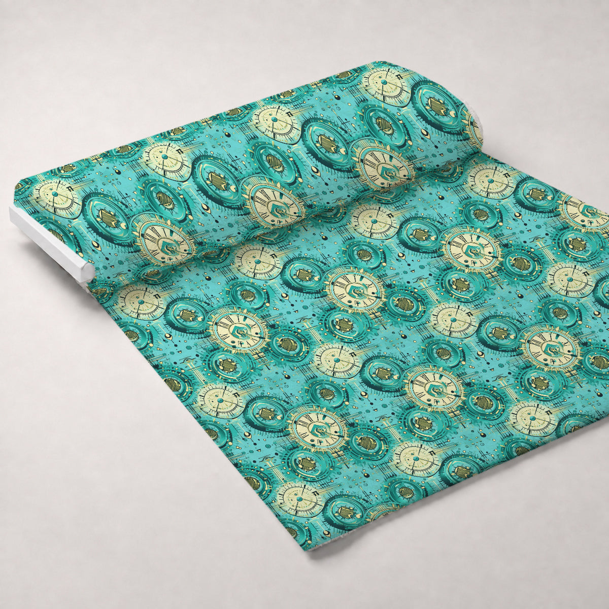 Gilded Gears Pattern 24 Minky Fabric — plush minky unrolled bolt preview (mv-minky-v1:bolt)