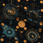 Gilded Gears Pattern 4 Minky Fabric — plush minky folded close-up preview (mv-minky-v1:lying)